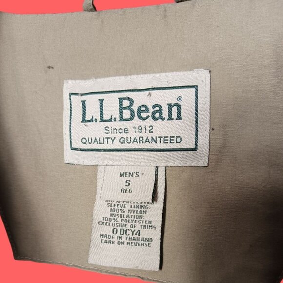 L.L.Bean Vtg Mens Jacket With Fleece Lining & Zip beige Small - Picture 6 of 16